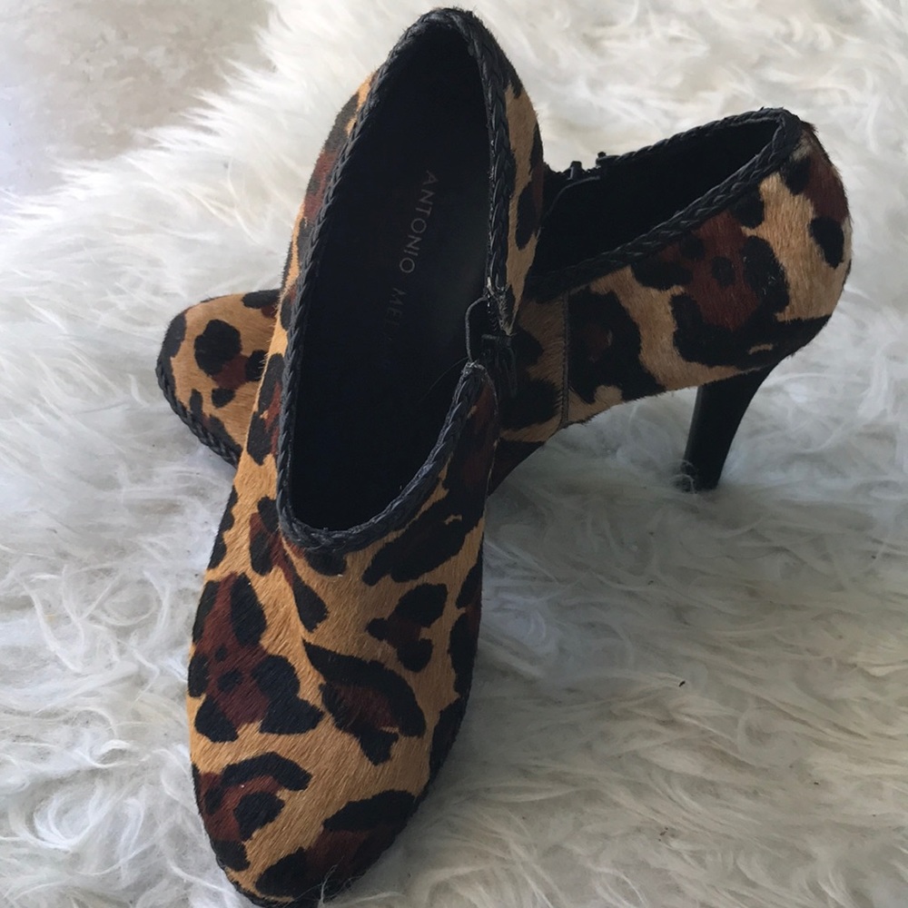 Antonio Melani leopard print ankle boots